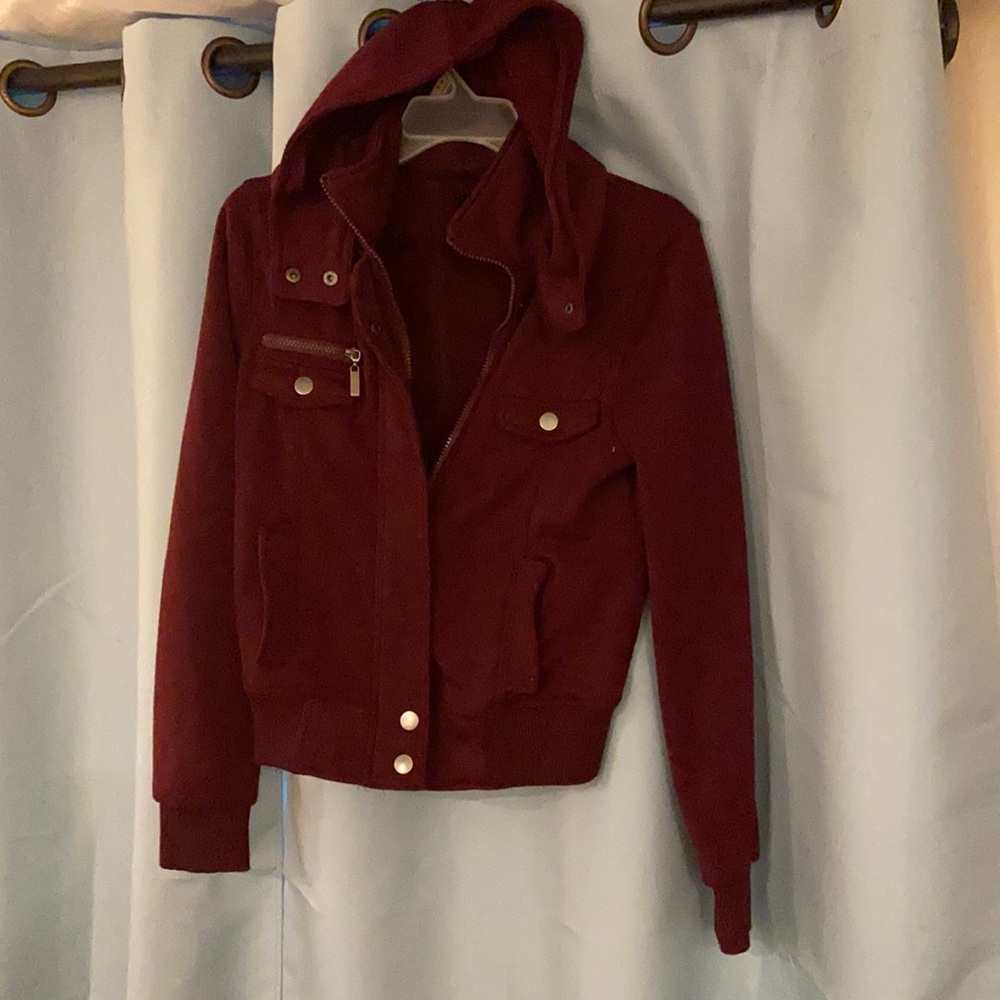 Jacket style Hooded sweatshirt